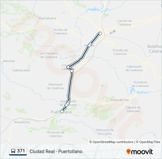 371 Bus Line Map