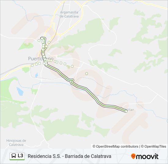 Mapa de L3 de autobús