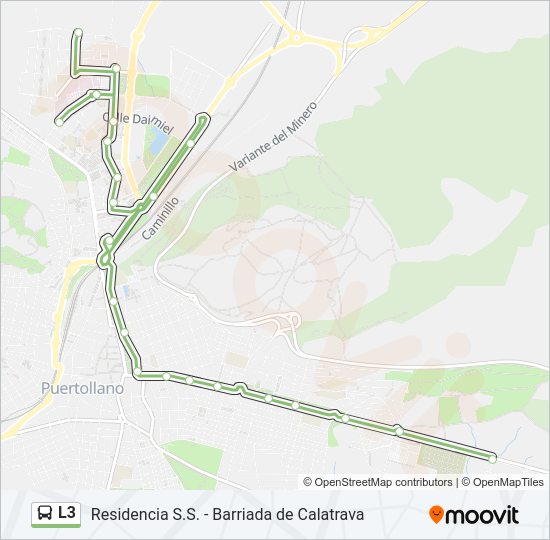 Mapa de L3 de autobús
