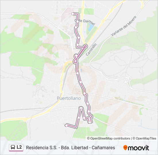 Mapa de L2 de autobús