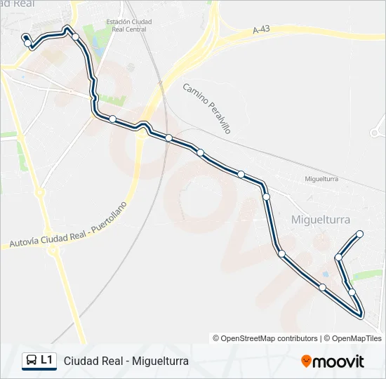 L1 Bus Line Map