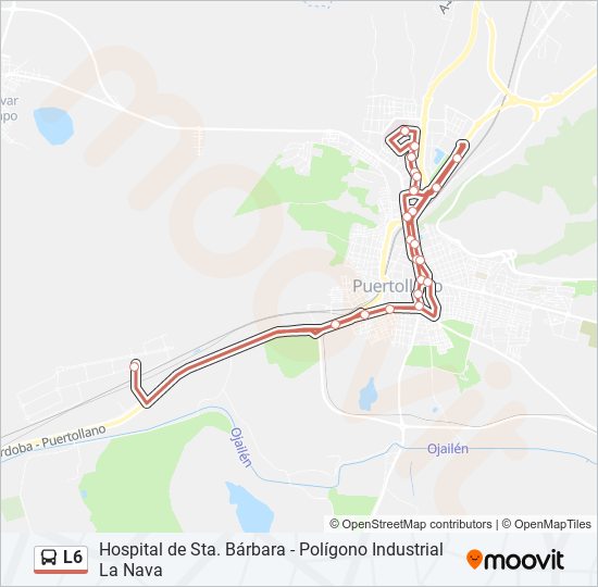 Mapa de L6 de autobús