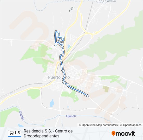 L5 bus Mapa de línia