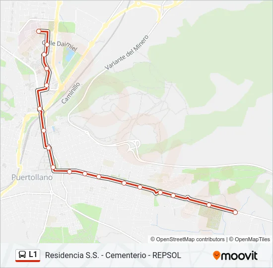 L1 Bus Line Map