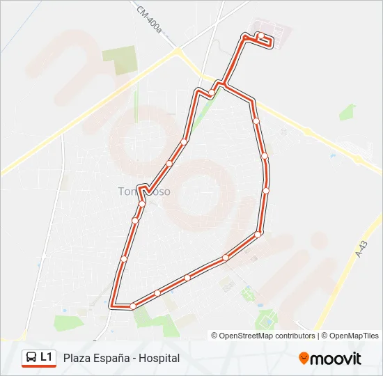 L1 Bus Line Map