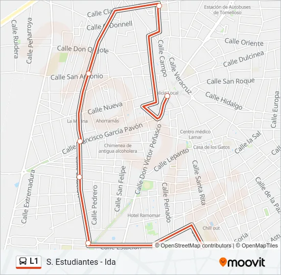 L1 bus Mapa de línia