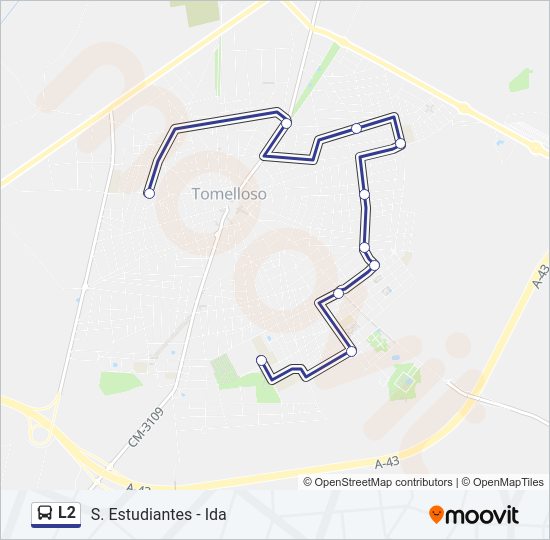 Mapa de L2 de autobús