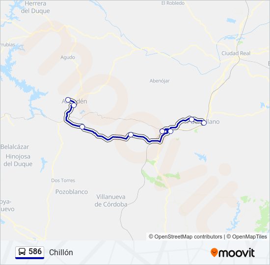 586 bus Mapa de línia