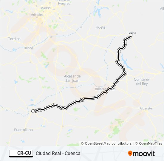 Mapa de CR-CU de autobús