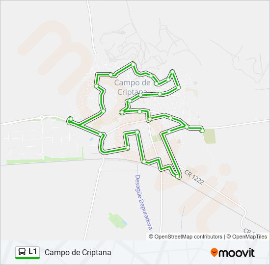 L1 bus Mapa de línia