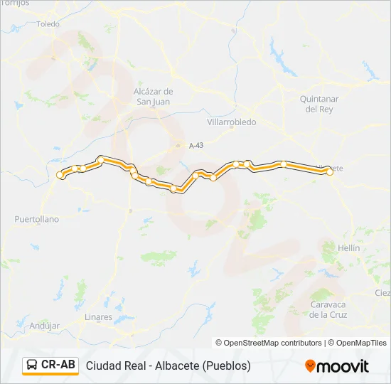 CR-AB Bus Line Map