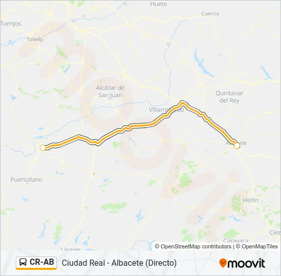 CR-AB Bus Line Map