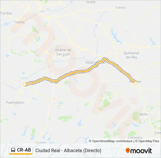 CR-AB Bus Line Map