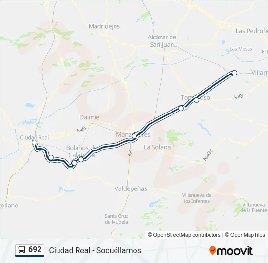692 Bus Line Map