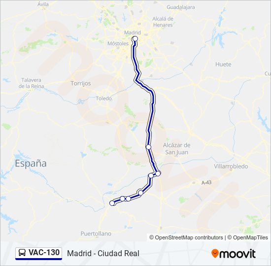 VAC-130  Mapa de línia