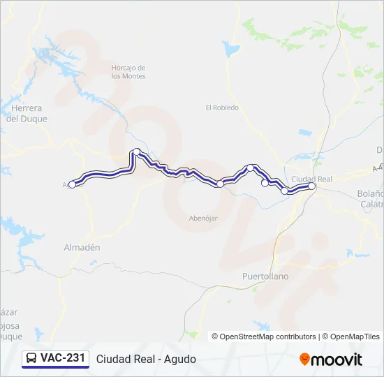 VAC-231 Bus Line Map
