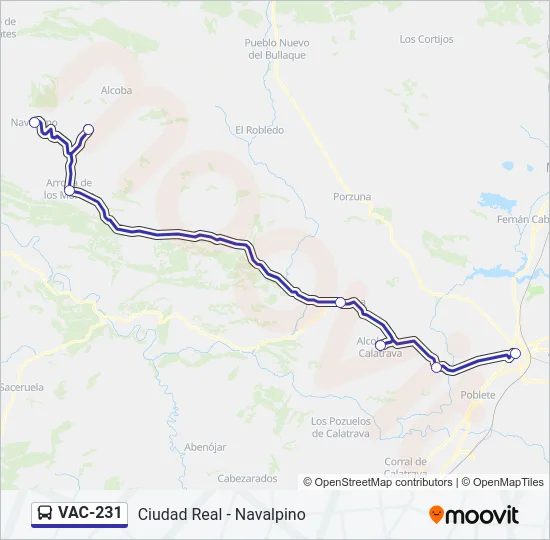 VAC-231 Bus Line Map