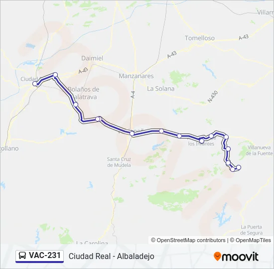 VAC-231 Bus Line Map