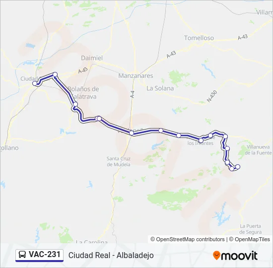 VAC-231 Bus Line Map