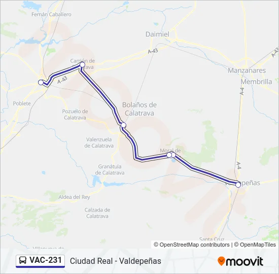 VAC-231 Bus Line Map
