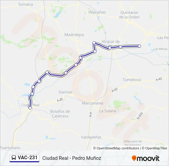 VAC-231 Bus Line Map