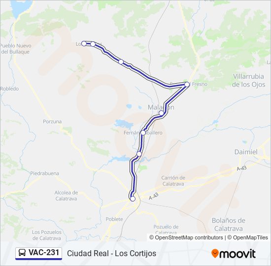 VAC-231 bus Line Map