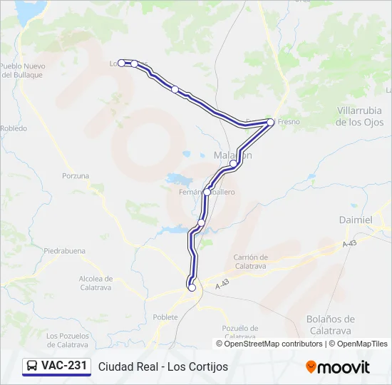 VAC-231 Bus Line Map