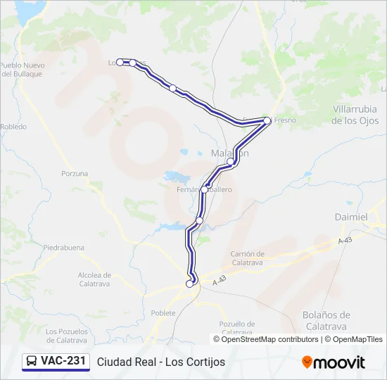VAC-231 Bus Line Map