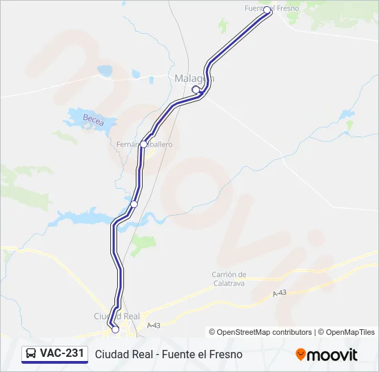 VAC-231 Bus Line Map