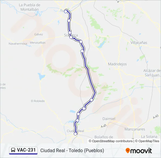 VAC-231 Bus Line Map