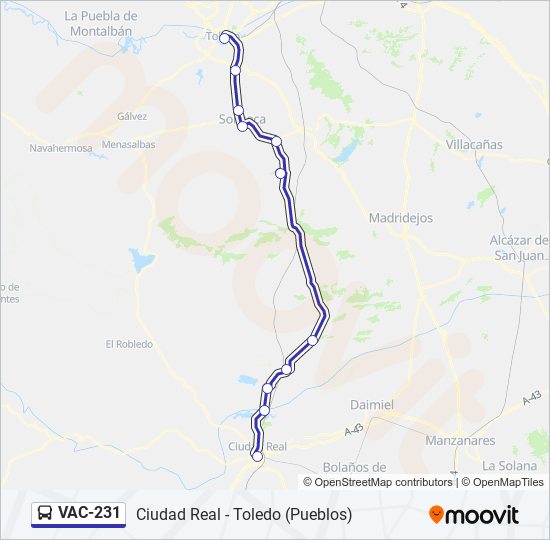 VAC-231 bus Line Map