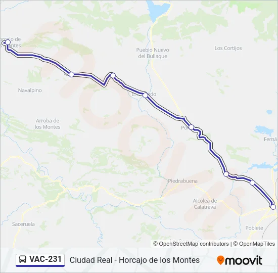 VAC-231 Bus Line Map