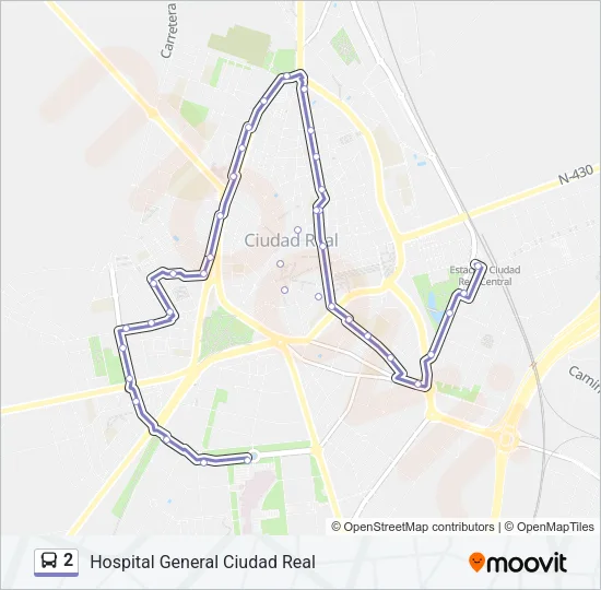 2 Bus Line Map