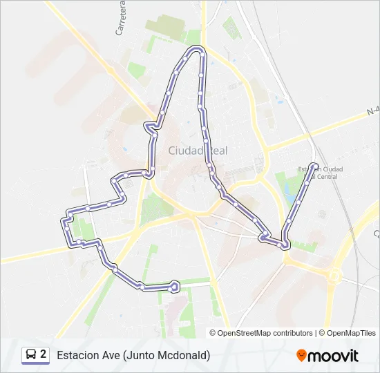 2 Bus Line Map