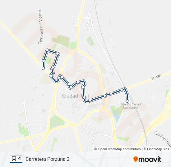 4 Bus Line Map