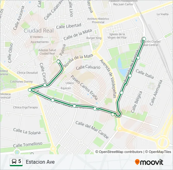 5 Bus Line Map