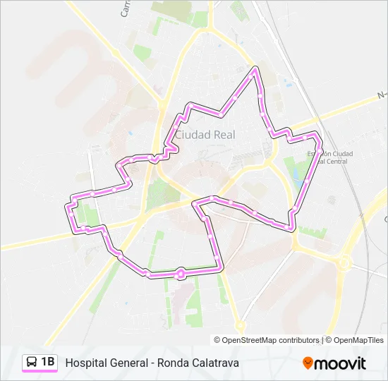 1B Bus Line Map
