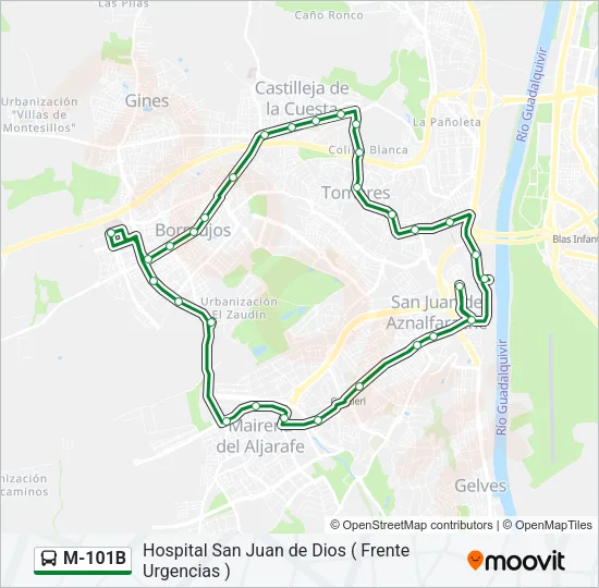 M-101B Bus Line Map