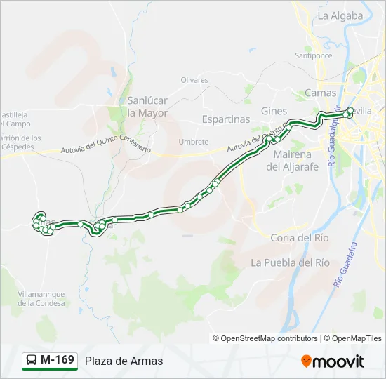 M-169 Bus Line Map