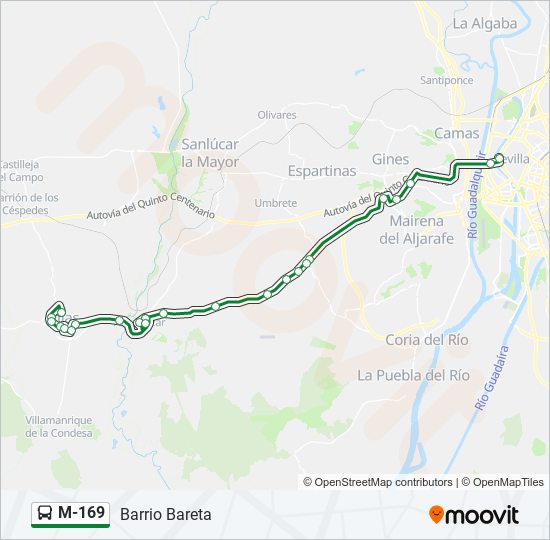 M-169 bus Line Map