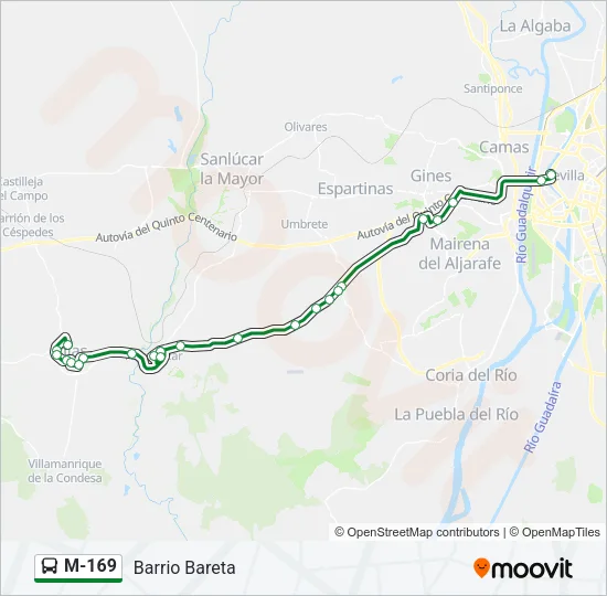 M-169 Bus Line Map