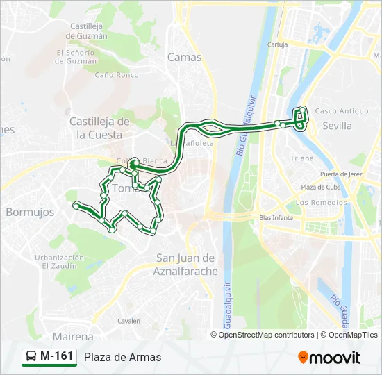 M-161 Bus Line Map