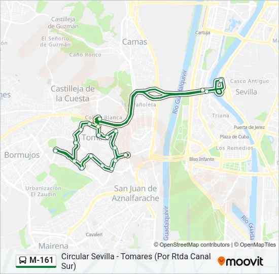 M-161 Bus Line Map