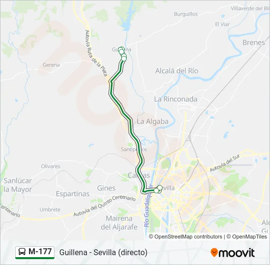 M-177 Bus Line Map