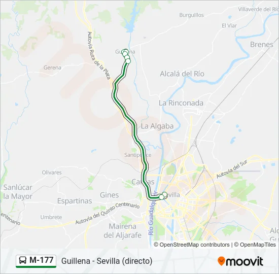 M-177 Bus Line Map