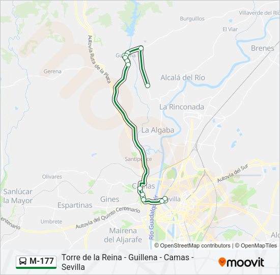 M-177 Bus Line Map