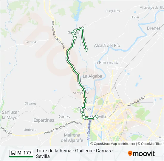 M-177 Bus Line Map