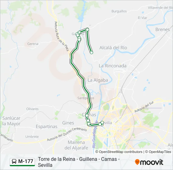 M-177 Bus Line Map