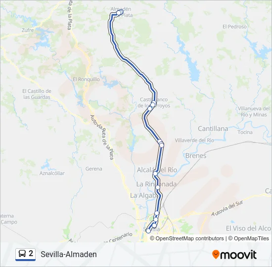 2 Bus Line Map