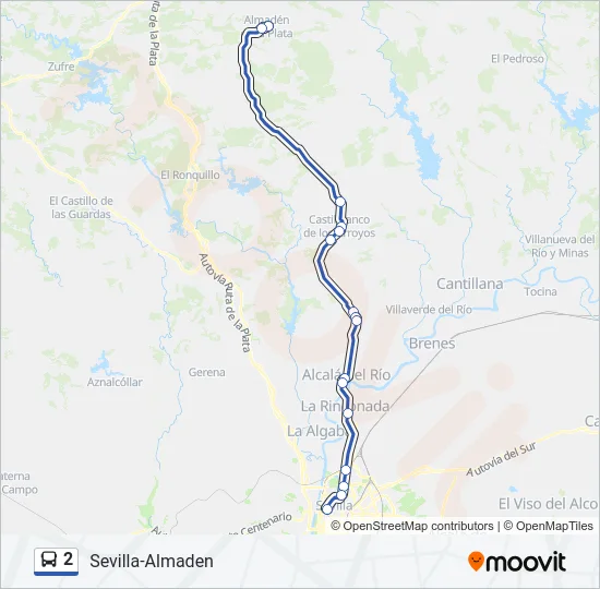 2 Bus Line Map